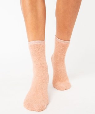 Chaussettes d’intérieur en maille douillette femme (lot de 2) vue4 - GEMO(HOMWR FEM) - GEMO