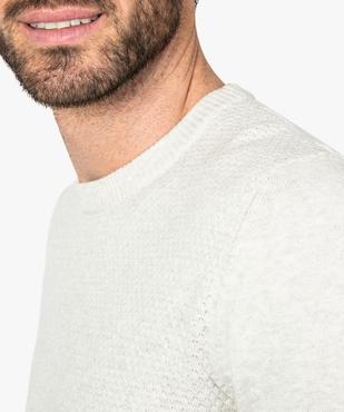 Pull homme à maille fantaisie devant vue2 - GEMO (HOMME) - GEMO
