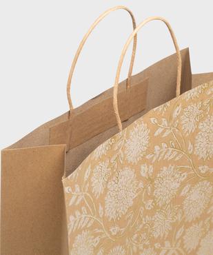 Sac cadeau motifs fleurs dorées vue2 - GEMO (ACCESS) - GEMO