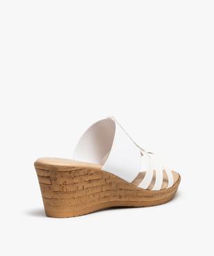 Mules femme unies à talon compensé et bride strass vue4 - GEMO(URBAIN) - GEMO