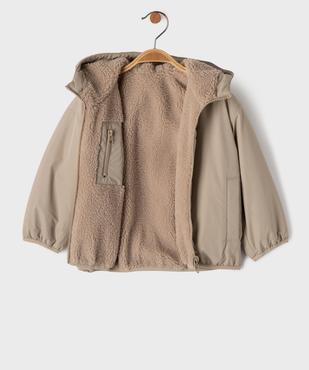 Blouson en sherpa réversible bébé garçon vue4 - GEMO 4G BEBE - GEMO