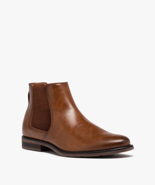 Boots homme unies style Chelsea  vue3 - GEMO(URBAIN) - GEMO