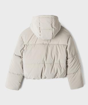 Parka courte à capuche en matière déperlante finition mate fille vue5 - GEMO 4G FILLE - GEMO
