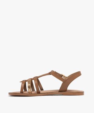 Sandales en cuir multibrides fille vue3 - TANEO - GEMO