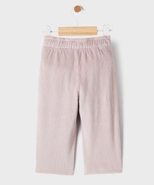 Pantalon droit en velours côtelé extensible bébé fille vue3 - GEMO(BEBE DEBT) - GEMO