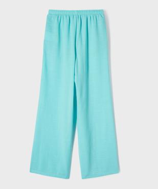 Pantalon large fluide avec taille ajustable fille vue3 - GEMO (JUNIOR) - GEMO