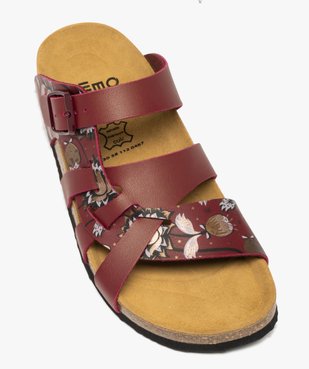 Mules femme avec brides enveloppantes à motifs vue5 - GEMO 4G FEMME - GEMO