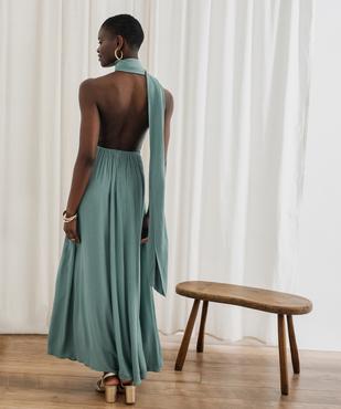 Robe longue dos nu multilook en viscose froissée femme vue7 - GEMO(FEMME PAP) - GEMO