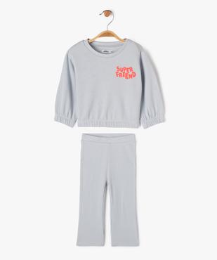 Ensemble 2 pièces sweat et legging bébé fille vue1 - GEMO 4G BEBE - GEMO