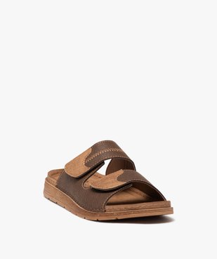 Sandales mules confort 2 brides scratch homme vue2 - G'FLEX - GEMO