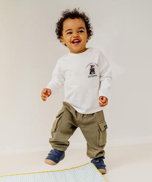 Jogging cargo en molleton doux bébé garçon vue5 - GEMO 4G BEBE - GEMO