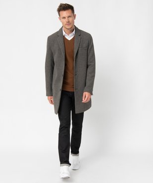 Manteau homme court fermeture 3 boutons vue5 - GEMO (HOMME) - GEMO