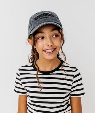 Casquette avec inscription brodée fille vue4 - GEMO (JUNIOR) - GEMO