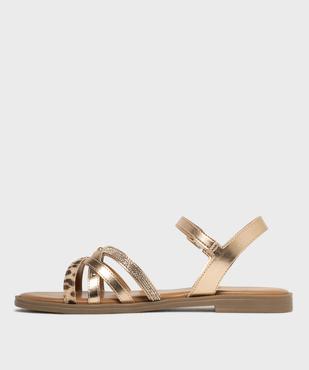 Sandales plates multibrides femme vue3 - FOLLOW ME - GEMO