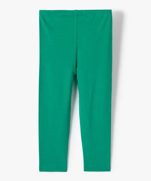 Legging 7/8ème uni à taille élastiquée fille vue3 - GEMO (ENFANT) - GEMO