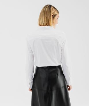 Chemise cintrée en coton extensible femme vue3 - GEMO(FEMME PAP) - GEMO