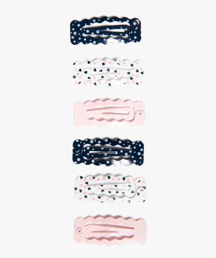 Pinces fille clic-clac à motifs (lot de 6) vue1 - GEMO (ACCESS) - GEMO