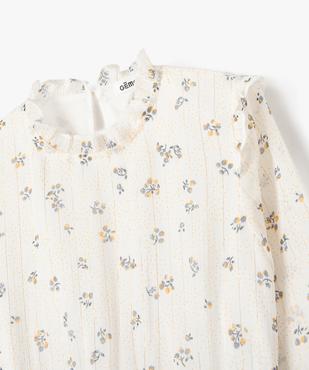 Robe à manches longues en voile imprimé fille vue2 - GEMO (ENFANT) - GEMO