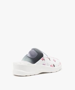 Sabot confort femme à talon compensé dessus imprimé vue4 - GEMO (CONFORT) - GEMO