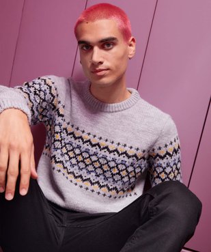 Pull de Noël homme motif jacquard vue6 - GEMO (HOMME) - GEMO