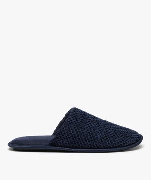 Chaussons homme mules unies en maille de velours  vue1 - GEMO(HOMWR HOM) - GEMO