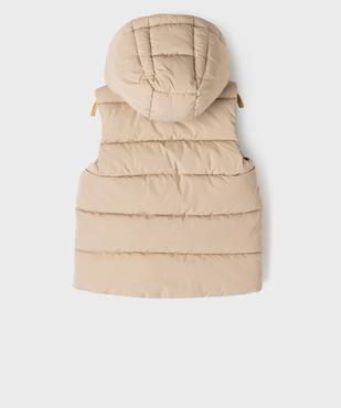 Doudoune sans manches à capuche doublée polaire bébé garçon vue5 - GEMO(BEBE DEBT) - GEMO