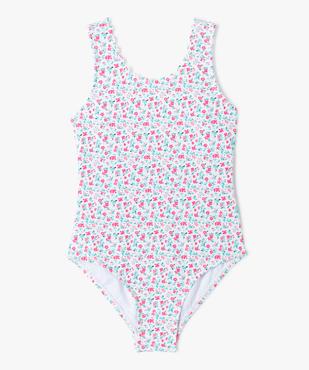 Maillot de bain une pièce à motifs fleuris fille vue1 - GEMO 4G FILLE - GEMO