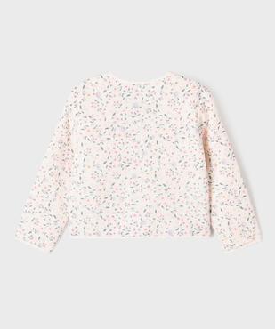 Veste en gaze de coton à motifs fleuris fille vue4 - GEMO 4G FILLE - GEMO