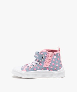 Baskets fille en toile montantes style denim à zip - Pat Patrouille vue3 - PAT PATROUILLE - GEMO