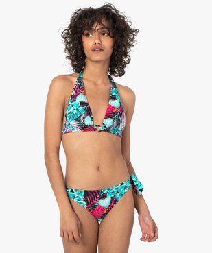 Haut de maillot de bain femme forme triangle vue3 - GEMO 4G FEMME - GEMO