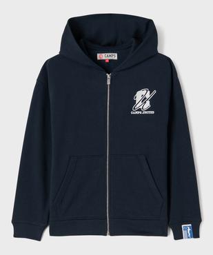 Sweat zippé à capuche imprimé devant et dos garçon - Camps United vue1 - CAMPS - GEMO