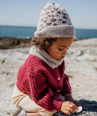 Gilet en grosse maille à col rond bébé fille vue5 - GEMO 4G BEBE - GEMO