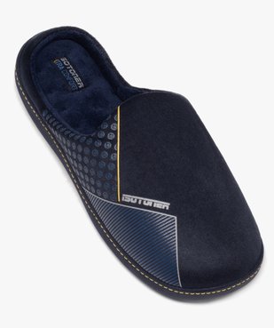 Chaussons homme mules confort détails en relief - Isotoner vue5 - ISOTONER - GEMO