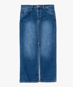 Jupe longue en denim fendue devant femme vue4 - GEMO(FEMME PAP) - GEMO