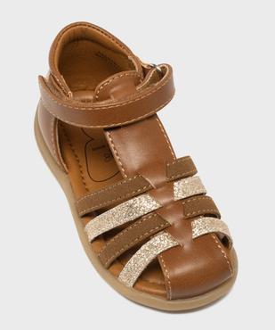 Sandales à scratch en matière pailletée bébé fille - Lovely Wings vue5 - LOVELY WINGS - GEMO