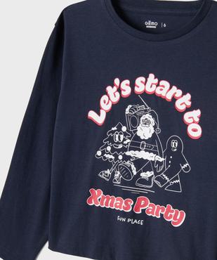 Tee-shirt manches longues spécial Noël garçon vue2 - GEMO 4G GARCON - GEMO