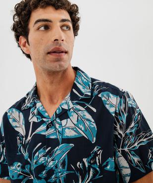 Chemise manches courtes à motifs fleuris homme vue2 - GEMO (HOMME) - GEMO