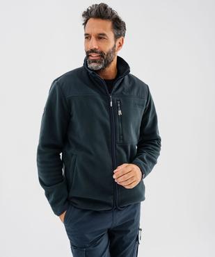 Sweat zippé en polaire avec col montant homme - Roadsign vue1 - ROADSIGN G4G - GEMO