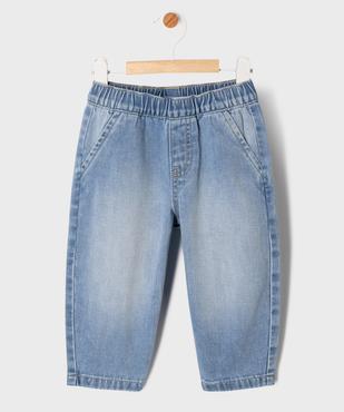 Jean large avec taille élastique bébé garçon vue1 - GEMO(BEBE DEBT) - GEMO