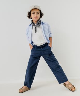 Chemise à manches longues en chambray rayé garçon vue5 - GEMO (ENFANT) - GEMO