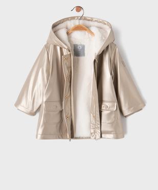 Imperméable à capuche doublé fourrure imitation bébé fille - LuluCastagnette vue3 - LULU CASTAGNETTE G4G D - GEMO