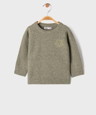 Pull col rond bébé garçon vue1 - GEMO(BEBE DEBT) - GEMO