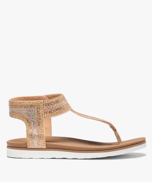 Sandales femme à entre-doigts et à strass - Skechers vue1 - SKECHERS - GEMO