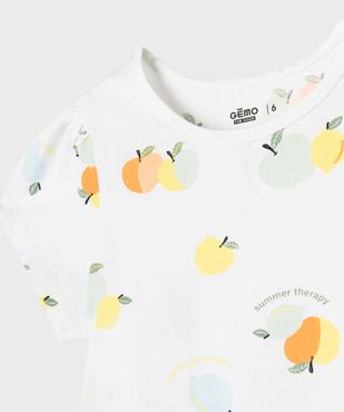 Chemise de nuit à motifs fruits d’été fille vue2 - GEMO 4G FILLE - GEMO