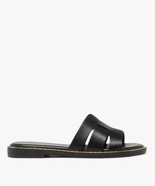 Mules femme plates dessus larges brides unies vue7 - FOLLOW ME - GEMO