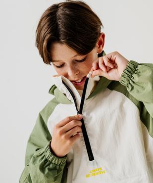 Blouson léger à capuche en matière déperlante garçon vue1 - GEMO (JUNIOR) - GEMO