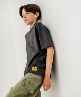 Tee-shirt manches courtes oversize avec inscription poitrine garçon vue7 - GEMO 4G GARCON - GEMO