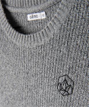 Pull garçon en maille chinée vue3 - GEMO (ENFANT) - GEMO