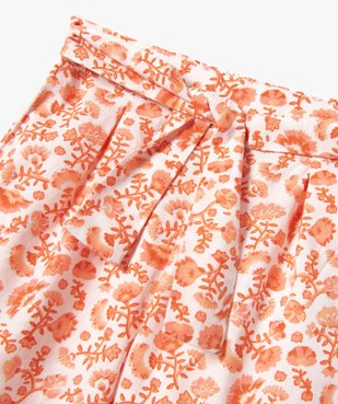 Pantalon bébé fille large à fleurs et touches pailletées vue2 - GEMO(BEBE DEBT) - GEMO