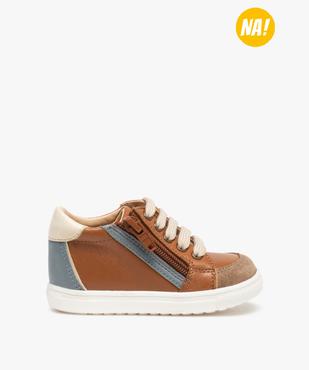 Baskets bébé garçon mid-cut dessus cuir – NA! vue1 - NA! - GEMO